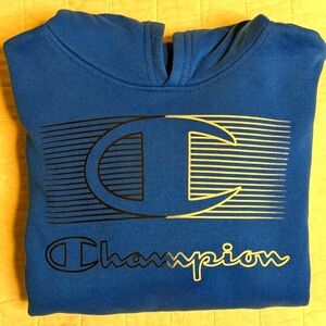 CHAMPION Sweatshirt Hoodie, blue, unisex size M (10-12)